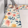 thumbnail image 2 of Kitchen Rugs Sets Of 2,Pioneer Flower Floral Print Pattern Anti Fatigue Kitchen Mat Rugs Non Slip Washable,Decorative Kitchen Floor Mats for Kitchen,Sink,Laundry,17"X47", 2 of 5