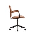 thumbnail image 3 of Porthos Home  Nels Adjustable PU Leather Swivel Office Chair Brown, 3 of 6