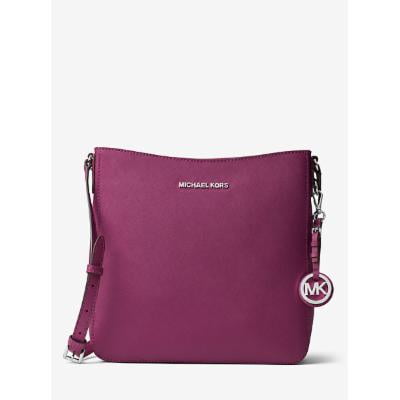 Michael Kors Jet Set Large Saffiano Leather Messenger Bag ,Garnet