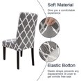 thumbnail image 6 of Dining Chair Covers Set of 4, High Stretch Removable Washable Parsons Chair Slipcover for Home Party Hotel Wedding Ceremony (Grey White), 6 of 9