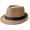 Black Band-khaki, variant on Classic Short Brim Fedora Hats Summer Beach Trilby Hat for Men Women with Band