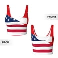 thumbnail image 5 of Lsque USA Switzerland Printed Women'S Sports Bra, Compression, Moisture Wicking, High-Impact Sports Bra For Women,Supportive sports bra-XX-Large, 5 of 9
