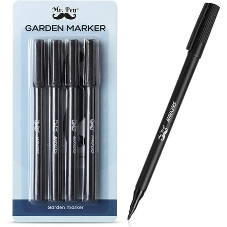Mr. Pen- Garden Markers, Black, 4 Pack, Plant Markers, Garden Markers for Plants Outdoor Waterproof
