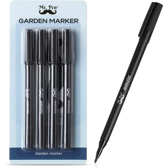 Mr. Pen- Garden Markers, Black, 4 Pack, Plant Markers, Garden Markers for Plants Outdoor Waterproof