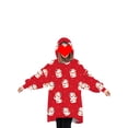 thumbnail image 2 of goowrom Parent-Child Velvet Wearable Blanket Cartoon Animal Printed Hoodie, 2 of 10