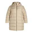 thumbnail image 3 of BCBG Paris Women's and Women's Plus Long Hooded Puffer Coat, Sizes S-3X, 3 of 3