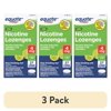 (3 pack) Equate Mini Nicotine Polacrilex Lozenge, Stop Smoking Aid, 4 mg, Citrus Lime, 27 Count
