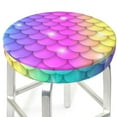 thumbnail image 3 of Naloa Rainbow Scales2 Round Bar Stool Cushion Cover 12-14 inch, Fits Kitchen, Office, Restaurant Chairs - 14 inch, 3 of 7