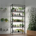thumbnail image 3 of IVV 6-Tier Metal Shelving Unit, 72.83"H Carbon Steel Garage Storage Rack with Rolling Wheels and Adjustable Feet, for Kitchen Pantry Restaurant Warehouse Office, Black, 3 of 6