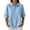 Sky Blue, variant on Women's Waffle Polos Shirts Short Sleeve Henley T Shirt Summer Casual Loose Tops, M