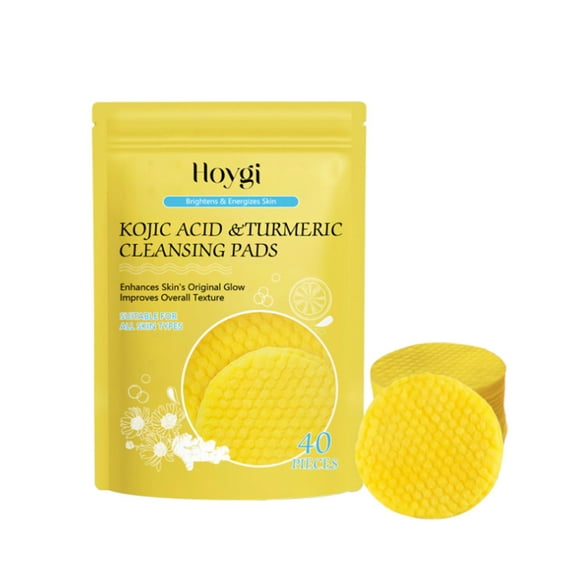 SUNSIOM Face Cleansing Pads Naturally Gentle Non Irritating Kojic Acid Turmeric Cleansing Pads for women