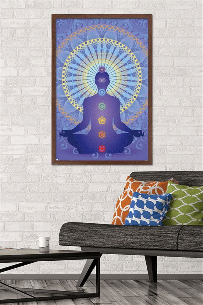 Spiritual - Chakras Wall Poster, 22.375" x 34", Framed