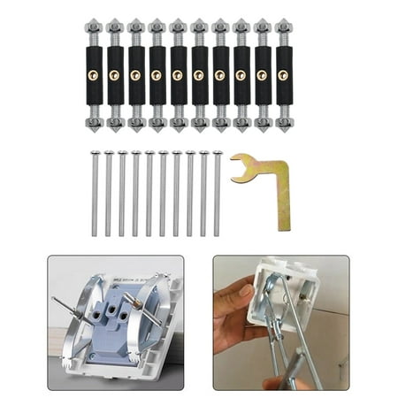 

21 Pcs Screws Support Rod Kit Wrench For Wall Mount Switch Box