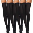 thumbnail image 1 of Pack de 4 pares de medias hasta el muslo de seda para mujer JM, 1 of 5