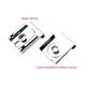 thumbnail image 4 of Frameless Mirror Fixing Clip Picture Fixing Clip Square Mirror Mounting Clips with Hollow Wall Anchors & Screws Tools, 4 of 4