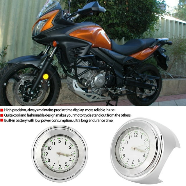 Motorcycle Watch, 22-25mm Universal Motorcycle Handlebar Clock Metal Mount Hand Grip Bar Dial Watch