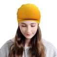 thumbnail image 2 of Xecao Yellow Lemon Print Beanie Knitted Hat for Men Women, Winter Fashion Knit Cuffed Caps Unisex, 2 of 7