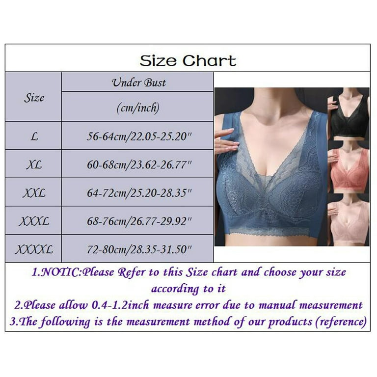 SZXZYGS Underoutfit Bras for Women Women's V Neck Lace Fixed Cup