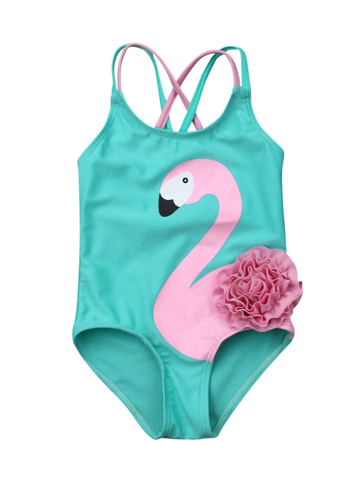 Toddler Kids Baby Girls Flamingo Bikini Swimwear Swimsuit Beachwear ...
