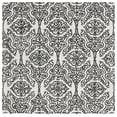 thumbnail image 3 of SAFAVIEH Blossom Asher Geometric Wool Area Rug, Ivory/Black, 6' x 6' Square, 3 of 10