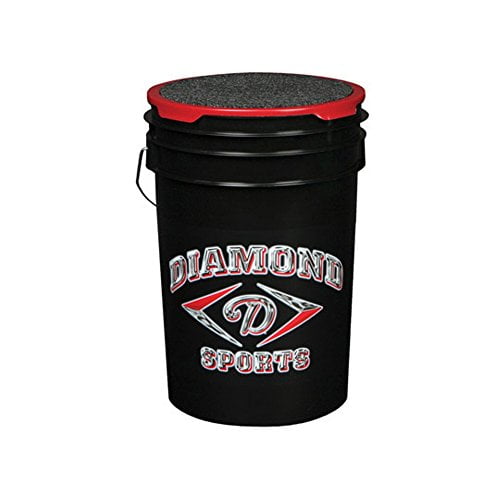 Diamond Empty 6Gallon Ball Bucket with Padded Lid, Multiple Colors
