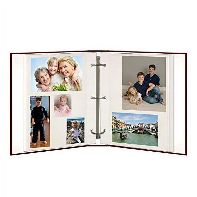 Pioneer Photo Albums Magnetic Self-Stick 3-Ring Photo Album 100 Pages (50  Sheets), Navy Blue