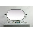 thumbnail image 3 of Elegant Decor Metal Frame Oval Mirror 36x60 Inch in Black, 3 of 12