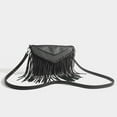 thumbnail image 2 of Women's Genuine Leather Crossbody Bag with Fringe Tassel, Multi-Pocket Envelope Purse with Adjustable Strap for Everyday Use, 2 of 6