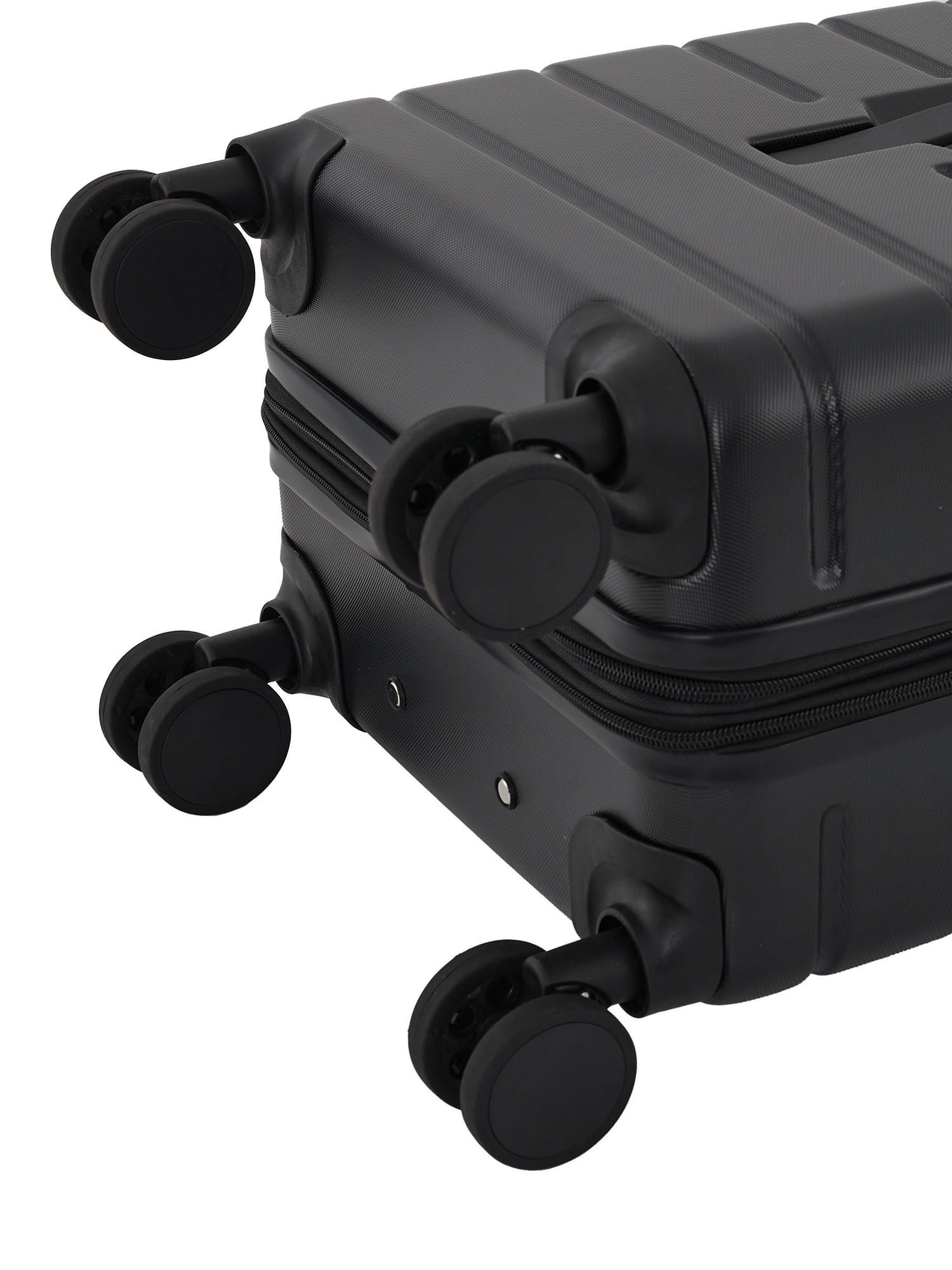 Wrangler 4-Piece 8-Wheel Expandable Hard Side Trunk-Style Luggage Set - Black
