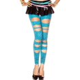 thumbnail image 1 of Cut Out Leopard Print Leggings - Turquoise, 1 of 1