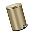 thumbnail image 4 of Cubo de basura con pedal de 6 litros, cierre silencioso y suave de la tapa, ideal para cocina y baño. oro, 4 of 9