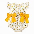 thumbnail image 4 of TOWED22 Baby Girl 1st Birthday Clothes One Year Old Tulle Romper Sleeveless Bodysuit Cake Smash Outfits Yellow,3-6 M, 4 of 4