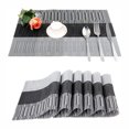 thumbnail image 1 of Juego de 6 manteles individuales de 30x45 cm, manteles individuales lavables antideslizantes de PVC, manteles individuales resistentes al calor, manteles individuales para cocina, 1 of 5
