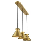 Meridian M100134MBK 3-Light Linear Chandelier in Matte Black