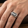 thumbnail image 5 of Pompeii Mens 5/8ct Black & White Diamond Wedding Ring 10k White Gold (H/I,I1-I2), 5 of 5