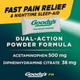 Goody's PM Nighttime Powder, Acetaminophen 500mg, Dissolve Packs for
