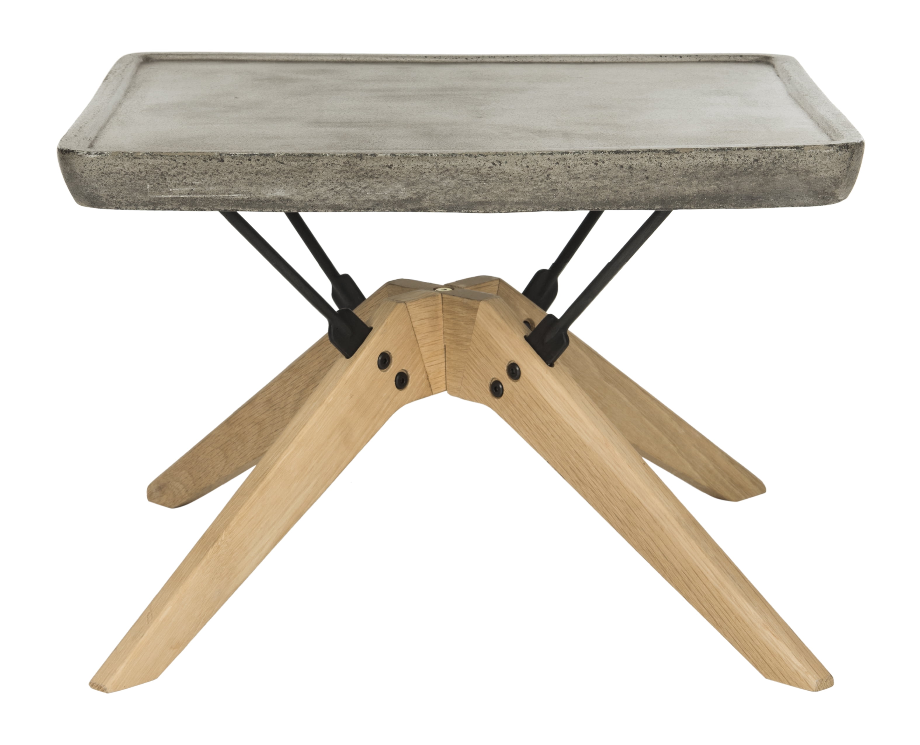 Safavieh Delartin Outdoor Modern Concrete Coffee Table - Dark Grey