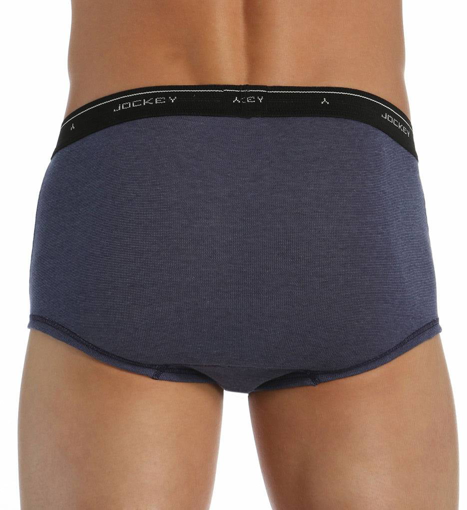 Jockey Classic Bonus Pack Full-Rise Brief (4-Pack + 1 Free) Ohio Bluetip  End On End/Red Apple/Blackwatch End On End/Black/Bl 40 at  Men's  Clothing store