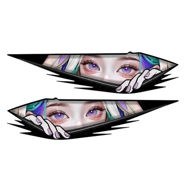 Anime Girl Reflective Stickers for Cars, Electric Vehicles & Bicycles, Waterproof & Sun-Proof, Personalized Design, Easy Install