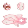 thumbnail image 3 of Unique Bargains 1 Pc Grace Rhinestones Bow Scrunchie Hair Elastic Band Pink, 3 of 5