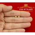 thumbnail image 3 of King of Bling's 0.05ct Diamond 925 Sterling Silver Yellow Stud Women's/ Men's Square Earrings, 3 of 11