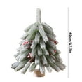thumbnail image 3 of Antqov Mini Christmas Tree Artificial Christmas Tree Decorations Small Fake Christmas Pine Tree with Base for Christmas Home Party Office Decor, 3 of 6