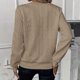 thumbnail image 4 of Camisas Sentuca para mujer, estilo jersey, cuello redondo, manga larga, blusas casuales lisas, 4 of 7