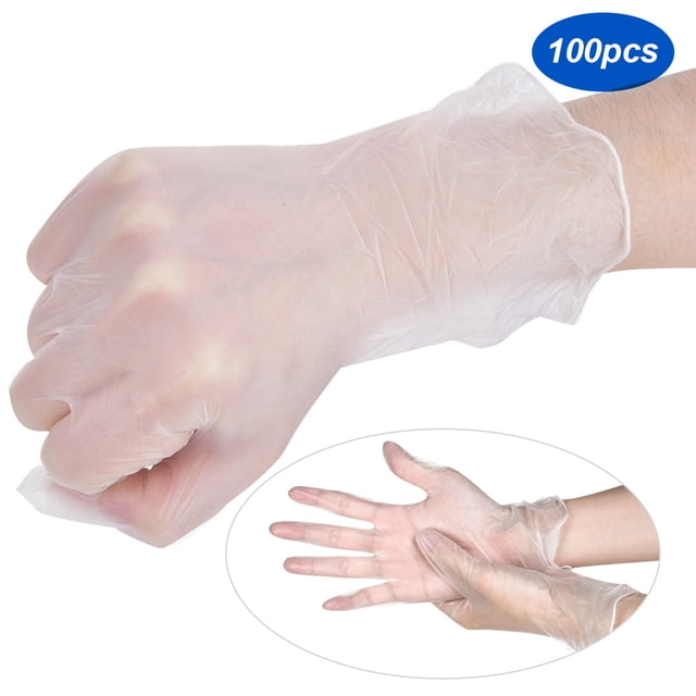 Guantes desechables de PVC, transparentes, seguros, de un solo uso, para uso diario en el trabajo, 50 par/caja