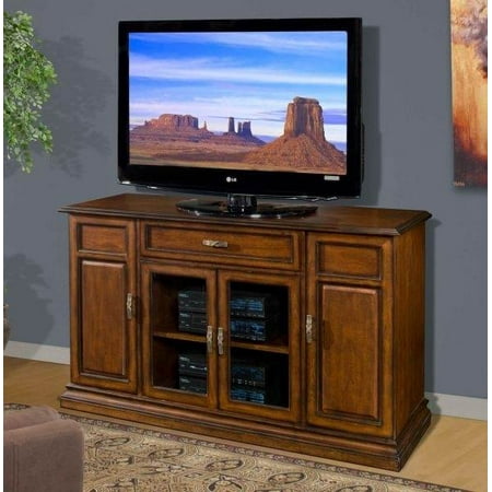 62 in. Alvamar TV Console in Walnut Finish - Walmart.com