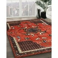 thumbnail image 2 of Ahgly Company Indoor Square Traditional Sienna Brown Persian Area Rugs, 6' Square, 2 of 6