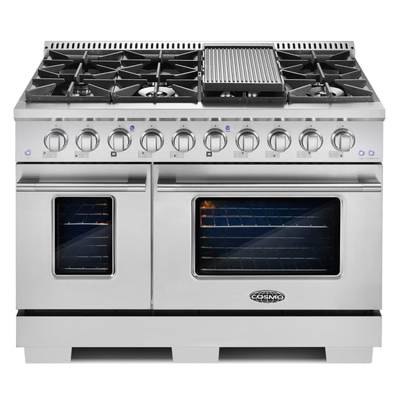 48 in. Vista Collection 5.5 cu. ft. Double Oven Gas Range in Stainless Steel