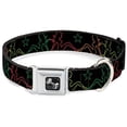thumbnail image 1 of Buckle-Down 15-26" Mud Flap Girl Diamonds Black White Dog Collar Bone, Large, 1 of 2