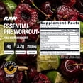 thumbnail image 3 of RAW Nutrition Essential Pre Workout Powder, 200mg Caffeine, Cherry Limeade, 20 Servings, 3 of 9