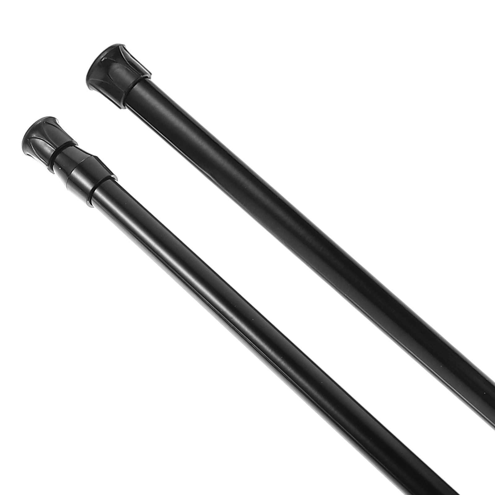 ATRISS 2 Pcs Curtain for Bathroom Shower Clothes Hanger Bar Rod Black Pole Multifunction Iron